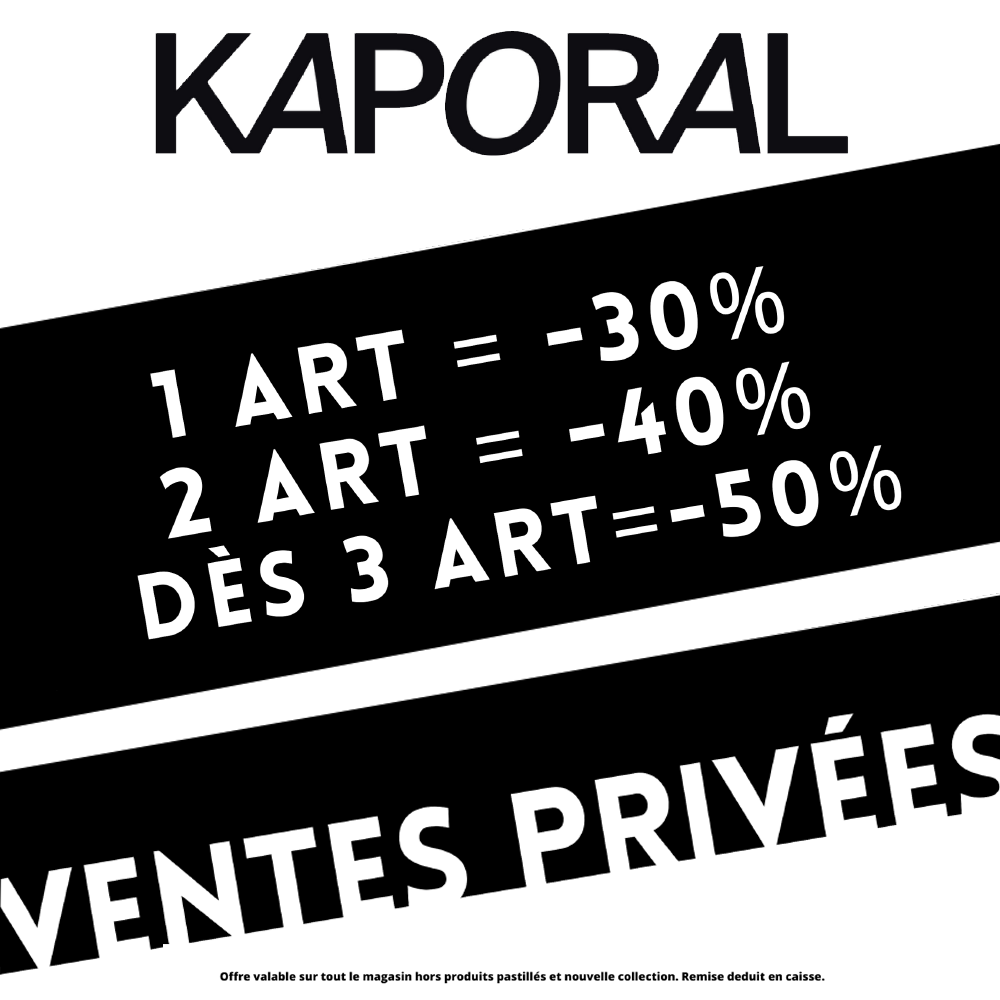 Centre Commercial Le Portail - offre enseigne - boutique Kaporal Réunion
