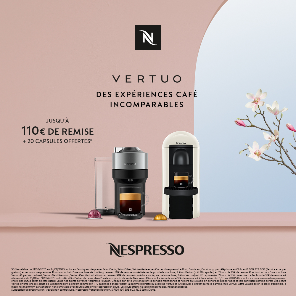 Centre Commercial Le Portail - offre enseigne - boutique NESPRESSO Réunion